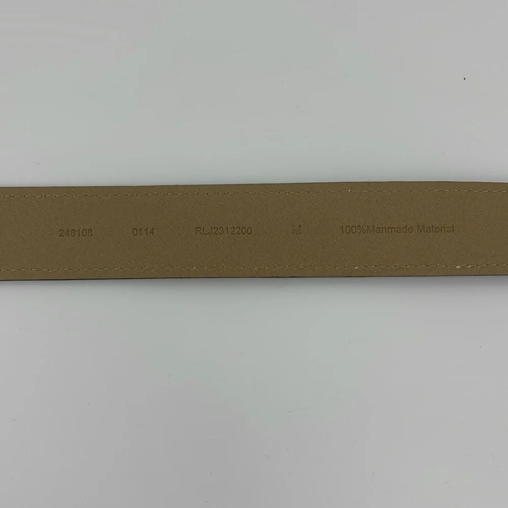 NWT Relic Stitch Detail Jean Brown Leather Belt, Women's Medium